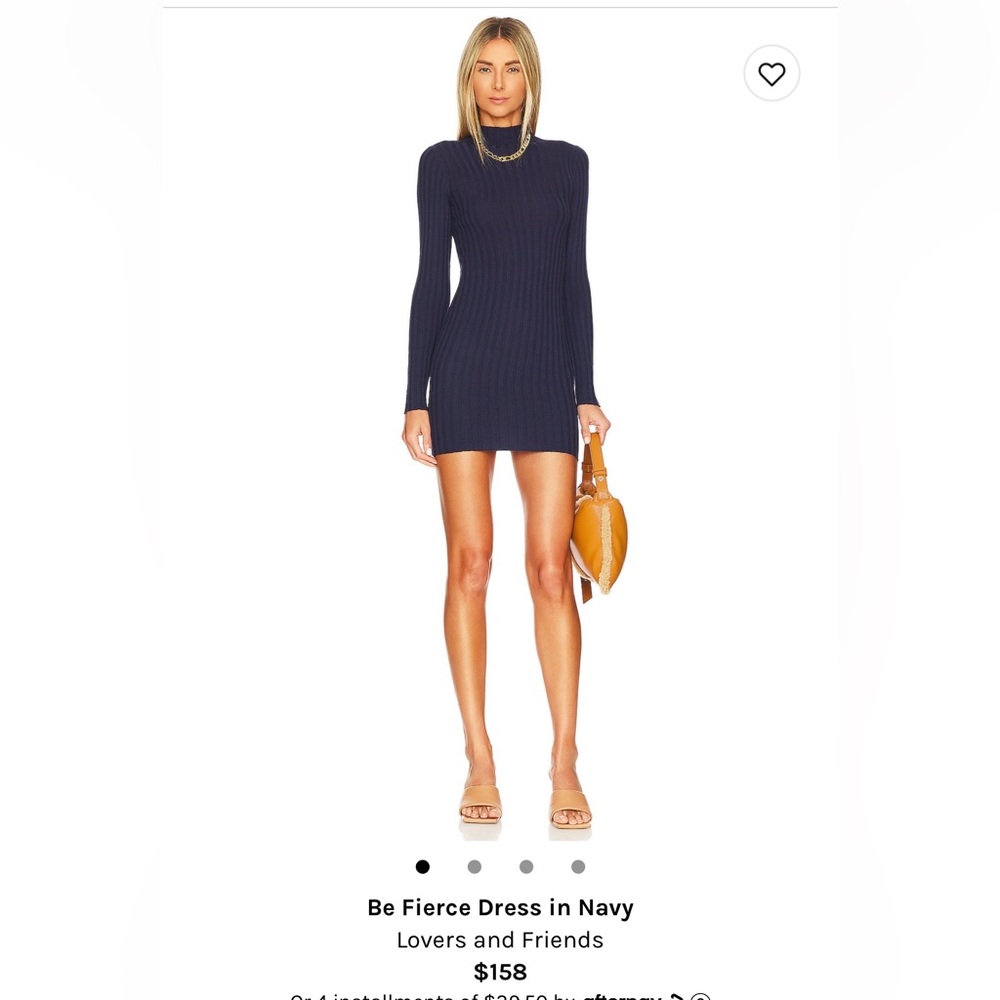 Navy sweater dress